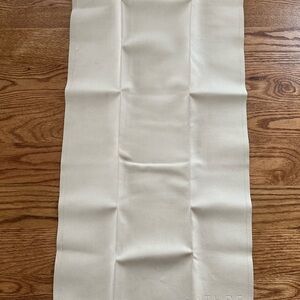 Ecru leather Gathre Changing Pad